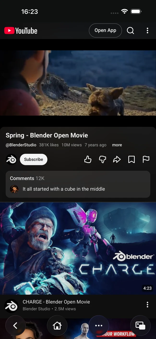 YouTube.
Feel right at home.