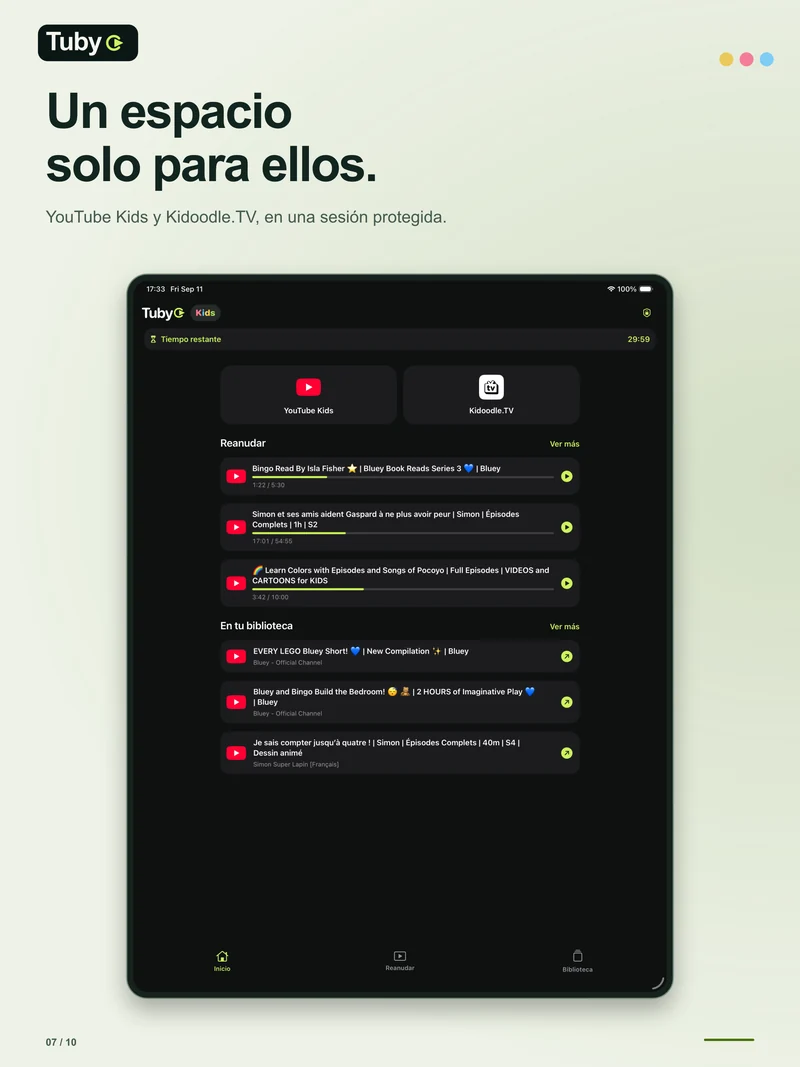 Un espacio
solo para ellos.