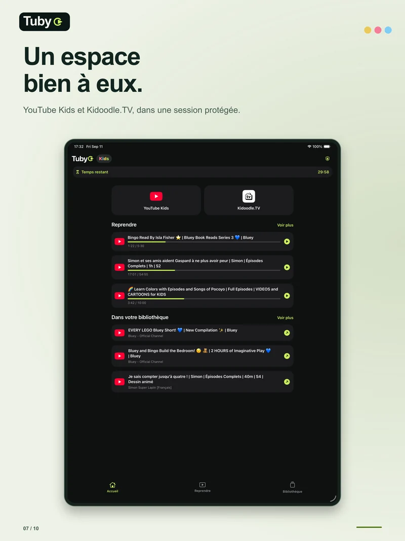 Un espace
bien à eux.